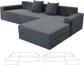 ZNSAYOTX Sectional Couch Covers, Stretch Jacquard Slipcovers by ZNSAYOTX