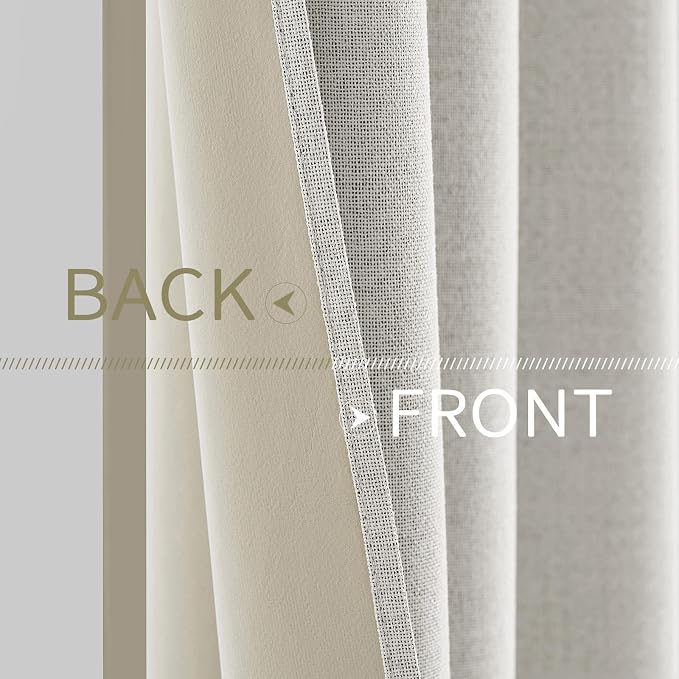 MIULEE 100% Blackout Linen Curtains - Image 6