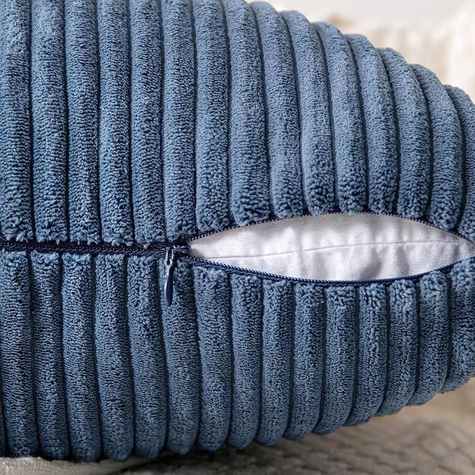MIULEE Dusty Blue Decorative Throw Pillow Covers - Image 6