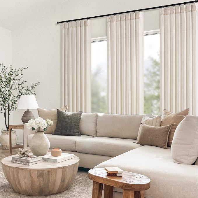 Pinch Pleated 92 Inch Curtains 2 Panels - Image 8