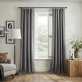 INOVADAY Blackout Curtains, 2-Panel Linen Textured 100% Thermal Insulated Room by INOVADAY