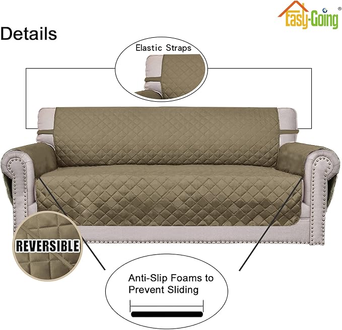 Easy-Going Reversible Couch Cover, Oversized Chair, Water Resistant Furniture - Image 3