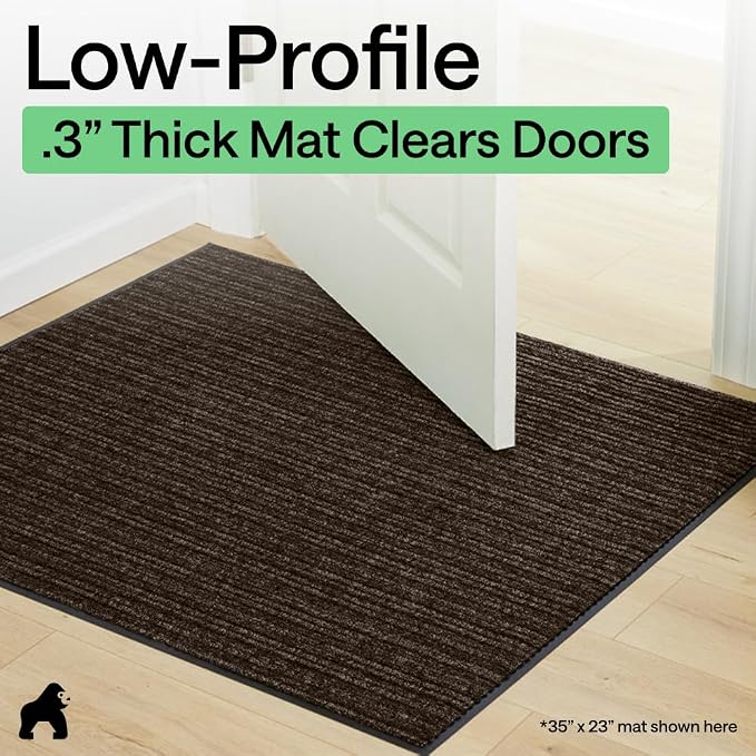 GORILLA GRIP Waterproof Traffic Guard Door Mat, 2 Pack, Indoor Outdoor Heavy - Image 9