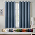 MIULEE Blackout Curtains for Bedroom 2 Panels 50 x 63 Inch Long Stone Blue | by MIULEE