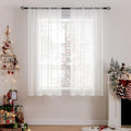 MIULEE 2 Panels Sheer Curtains for Living Room 54 X 63 Inches Ivory | Sheer by MIULEE