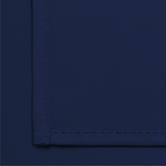 Yakamok Room Darkening Curtains 42x72 inch Length Navy Blue-Living Room | 2 - Image 6