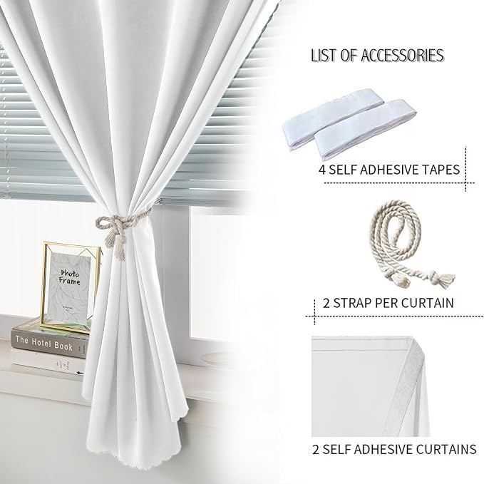 self Adhesive Curtains Portable Blackout Curtain Simple and Easy to Install - Image 2