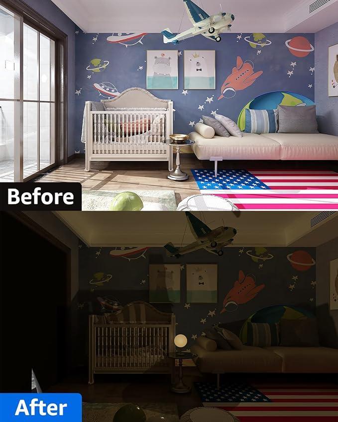 Blackout Curtains for Bedroom Portable 75"x60" Blackout Shades | No Drill - Image 6