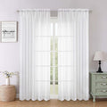 White Sheer Curtains 78 Inches Long 2 Pcs, Elegant Window Treatments Light by Lecloud