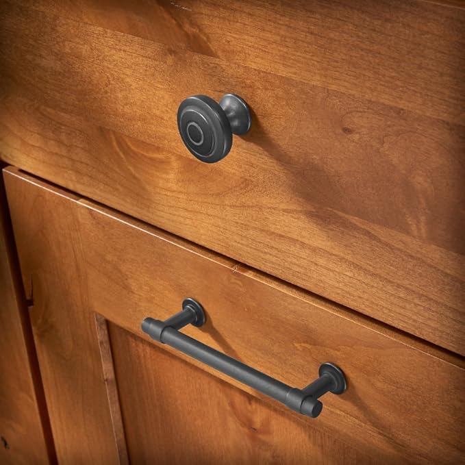 Franklin Brass Francisco (10-Pack) Cabinet Handles 4" Hole Center Pulls | Soft Iron Hardware for Kitchen Drawers, Dressers, Furniture P29617K-SI-B