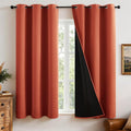 MIULEE Burnt Orange 100% Blackout Fall Curtains by MIULEE