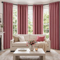 MIULEE 84 Inch Length Dusty Rose Blackout Bedroom Curtains Set of 4 | Thermal by MIULEE