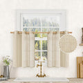 Short Window Linen Curtains 30 Inch Length by LAMIT