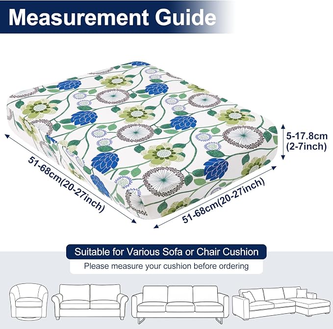 Smiry Waterproof Patio Cushion Covers, Stretch Outdoor Furniture Covers | Couch - Image 6