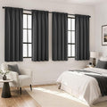 MIULEE 4 Panels Set Grey Blackout Curtains 63 Inch Length Bedroom | Thermal by MIULEE