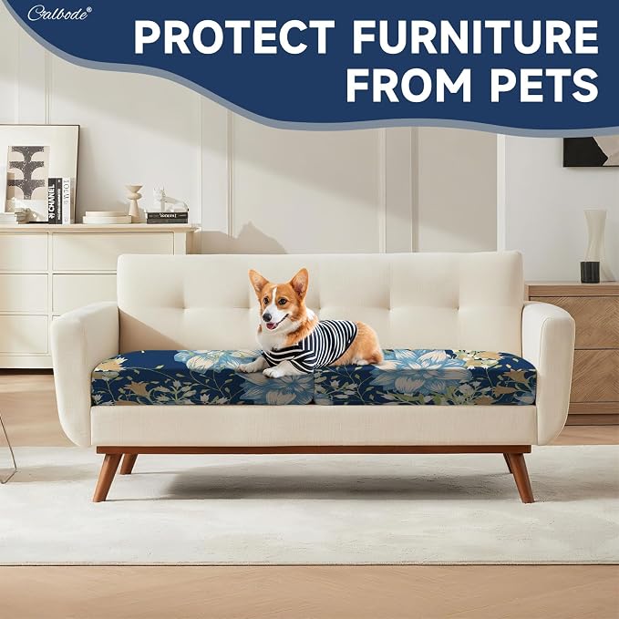 CALBODE 8Pcs Stretch Patio Cushion Cover, Printed Couch & Sofa Slipcovers - Image 7