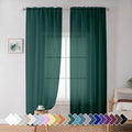 Simplebrand Hunter Green Sheer Curtains 72 Inches Long 2 Panels by Simplebrand