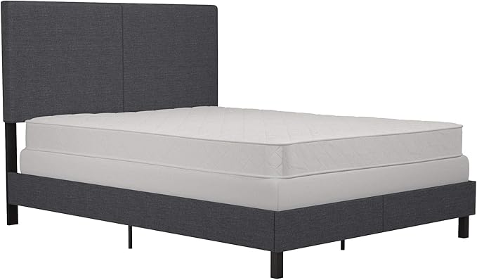 DHP Janford Upholstered Bed, Gray Linen, Full