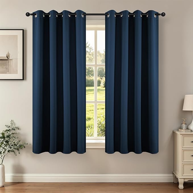 Joydeco Blackout Curtains 45 Inch Length 2 Panels Set, Thermal Insulated Long by JOYDECO