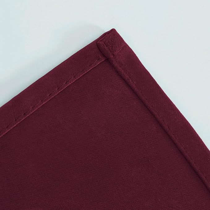 Burgundy Red Blackout Curtains 34 x 84 Inch Length/Set of 2 Curtain - Image 7