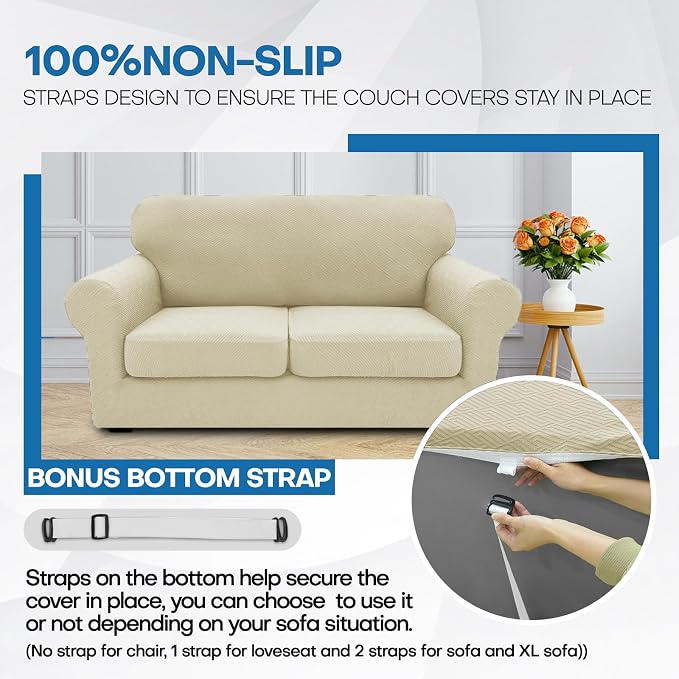 XINEAGE New 3 Pieces Couch Covers - Image 7