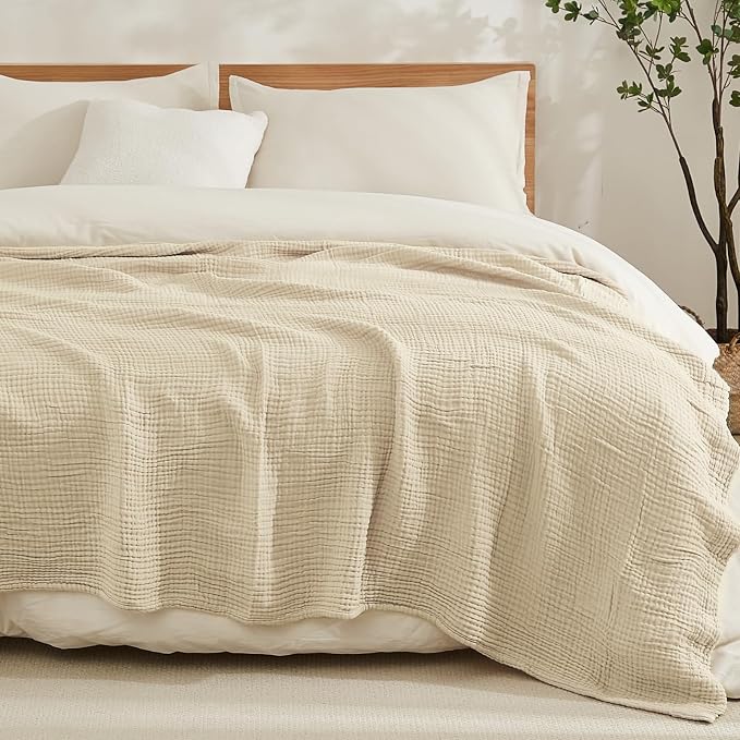 EMME Cotton Muslin Throw Blanket 4 Layer - Image 2