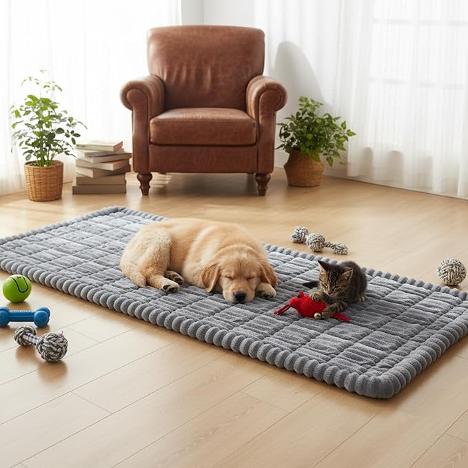 Fixwal Waterproof Flannel Dog Couch Cover, 27.6" x 70.9", Light Gray | - Image 9