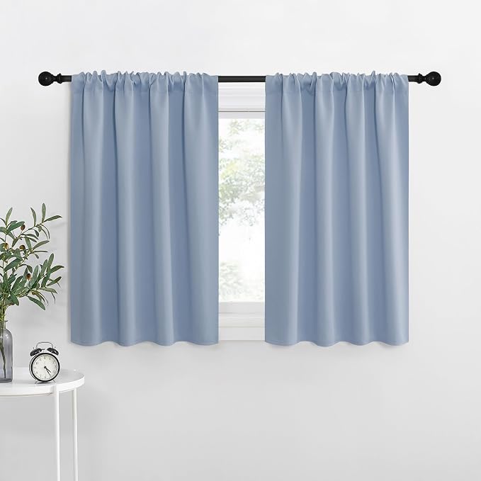 NICETOWN RV Bunk Curtains, Vintage Blue, 2 Panels, W42 x L30 -Inch, Kitchen by NICETOWN