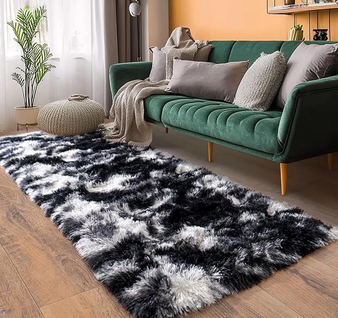 Pionblank Fluffy Runner Rugs for Bedroom 2x6, Plush Soft Fuzzy Bedside Carpet - Image 4
