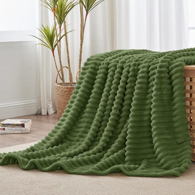 BEDELITE Ribbed Twin Blanket for Couch & Bed, Warm Yet Lightweight, Ribbed - Image 6
