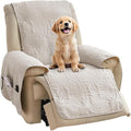 Beige Quilted Recliner Chair Covers, Water-Repellent Recliner Slipcovers by Pamhaven