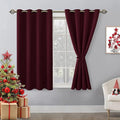 Blackout Curtains for Bedroom 52 x 54 Inches Long Burgundy 2 Panels | Thermal by Hiasan