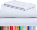 LuxClub 3 PC Sheet Set Bed Sheets Deep Pockets 16" Eco Friendly Wrinkle Free Cooling Machine Washable Hotel Bedding Silky Soft - Baby Blue Twin