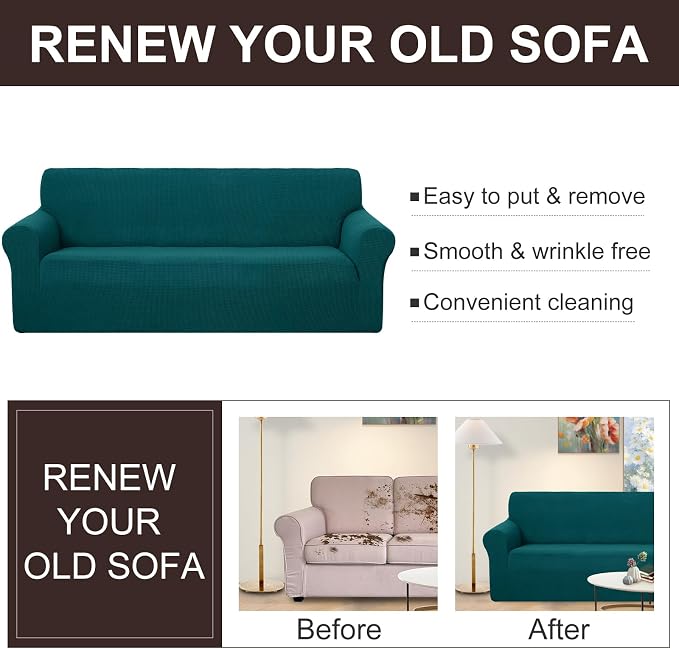 U-NICE HOME Oversized Stretch Loveseat Couch Cover, 1-Piece Sofa cover - Image 5