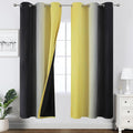 Black and Yellow Ombre Blackout Curtains 72 Inches Long | Room Darkening by ESTELARTEXTILER