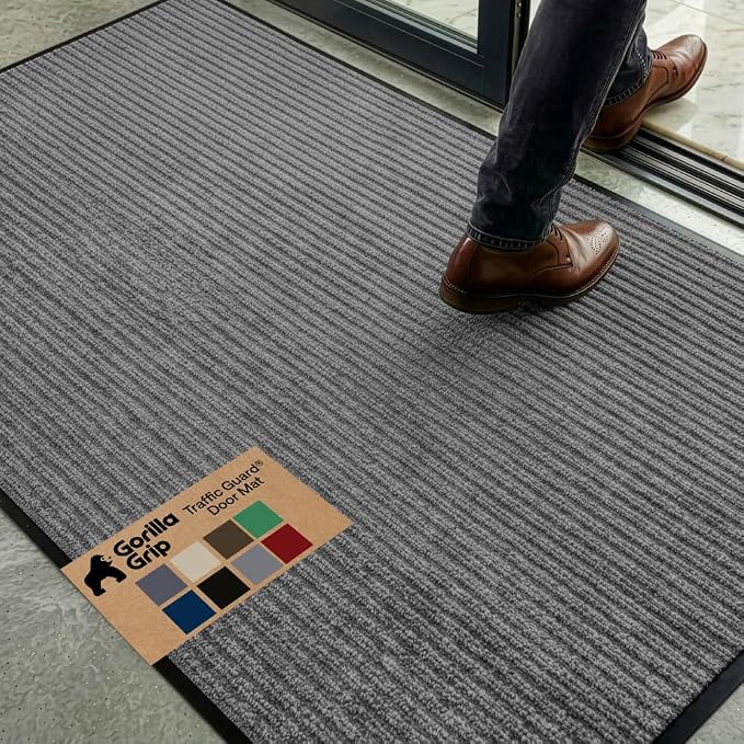 GORILLA GRIP Waterproof Traffic Guard Door Mat, Indoor Outdoor Durable Entryway by Unknown
