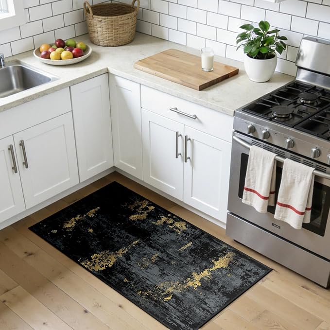 RELEANY Washable 2'x4' Abstract Area Rug - Image 3