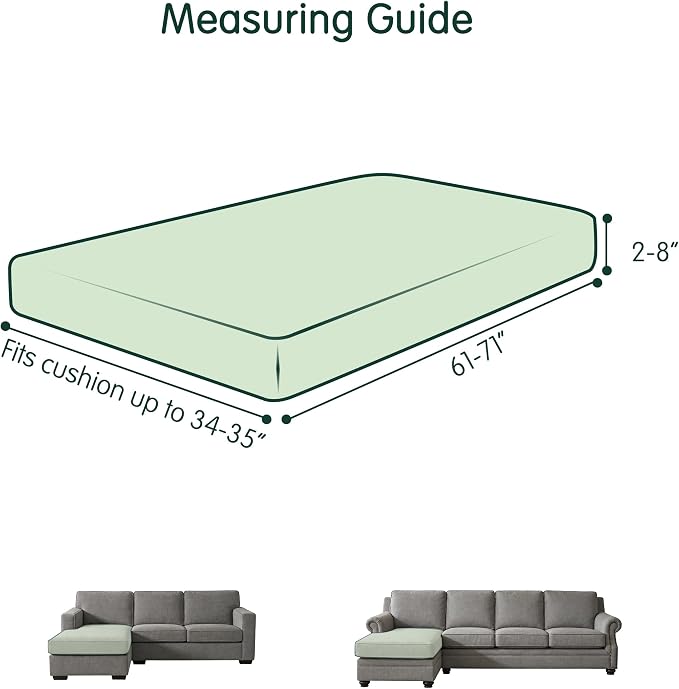 Hokway Velvet Couch Cushion Covers Water Resistant Seat Covers Stretch Sofa - Image 3