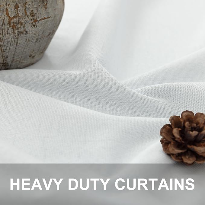 Black Out Curtains 63 Inch Long Small White Blackout Energy Saving Dining Room - Image 3