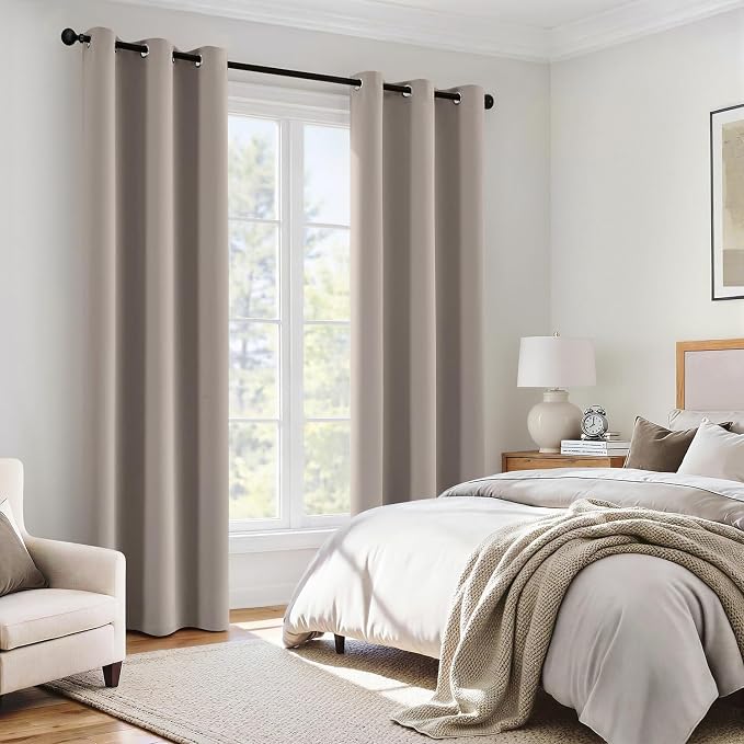 MIULEE Natural 100% Blackout Curtains - Image 6