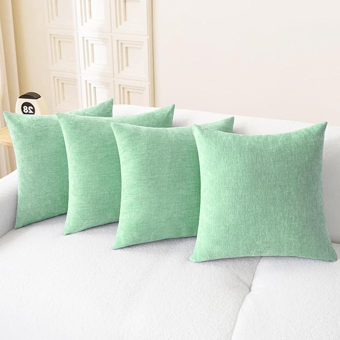 CaliTime Decorative Couch Throw Pillow Covers 18 X 18 Inches Grey Green | Pack by CaliTime
