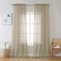 Chyhomenyc Taupe Sheer Curtains 108 Inches Long by Chyhomenyc