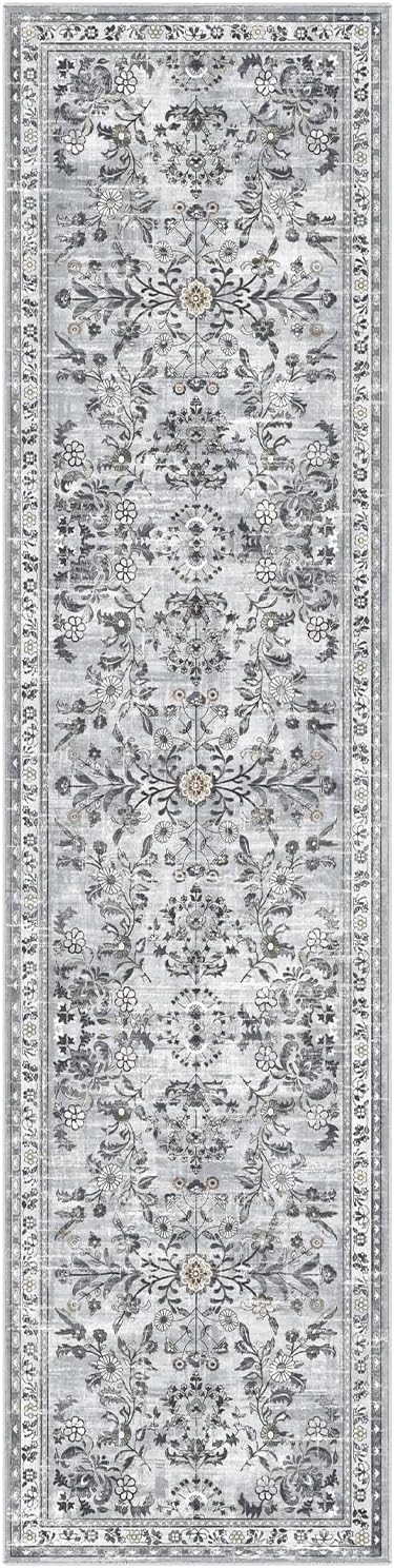 Yamaziot 2x8 Washable Hallway Runner Rug Non Slip Floral Carpet, Stain Resistant - Image 8