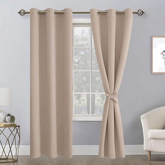 Blackout Curtains for Bedroom, 42 x 84 Inches Long, 2 Panels | Thermal - Image 8