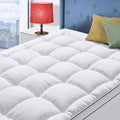 Full Size Mattress Topper for Back Pain, Cooling Extra Thick Mattress Pad Cover with 8-21 inch Deep Pocket, Plush Pillow Top Mattress Topper Overfilled with Down Alternative, Full Size, White