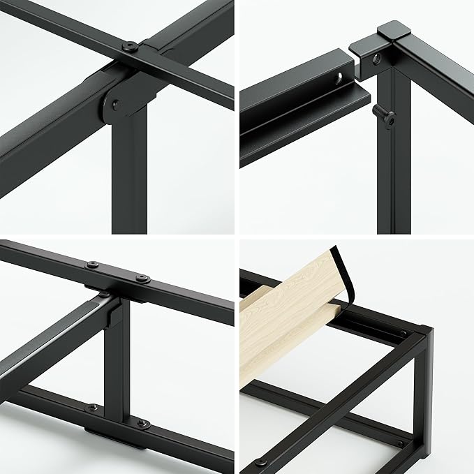 Zinus Joseph Low Profile 6 Inch Platform Bed Frame, Wood Slat Support, No Box Spring Needed, Eco Friendly WonderBox(TM) Packaging, Easy Assembly, Black, King