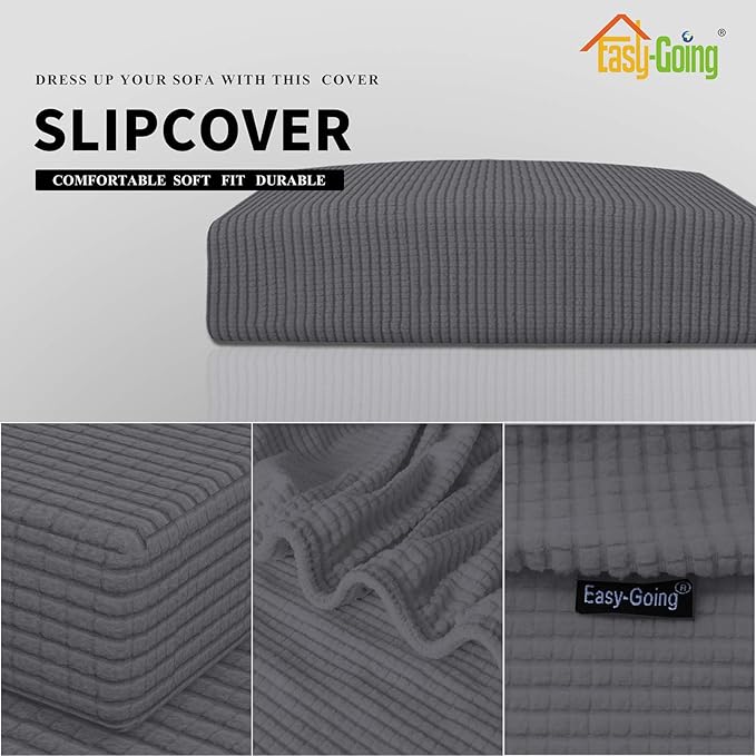 Easy-Going Stretch 1 Piece Couch Cushion Cover - Image 3