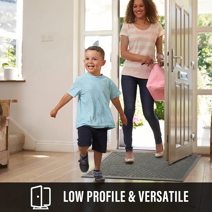 Sturdy Front Door Mat, Absorbent Muddy Dirt Resist Welcome Door Mats Outdoor - Image 5