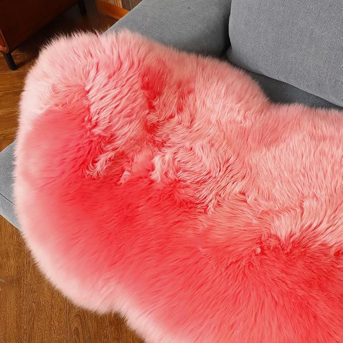 LLB Genuine Sheepskin Area Rug Wool Rug Fur Carpet Fluffy Shaggy Fur Rug - Image 4