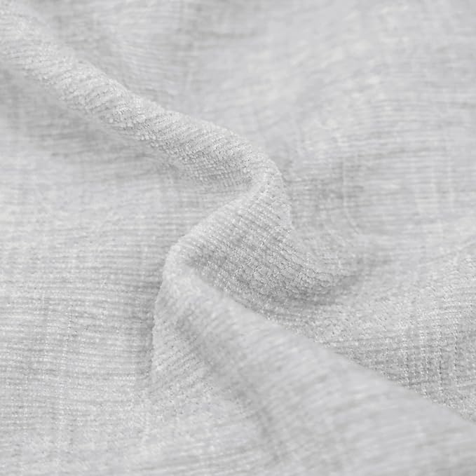 CaliTime Decorative Throw Pillow Covers 24 X 24 Inches Moonbeam Gray | Pack of 2 - Image 2